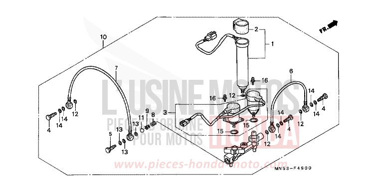 AIR DISTRIBUTOR for Gold Wing SUN FLASH GOLD METALLIC (YR126N) from 1989